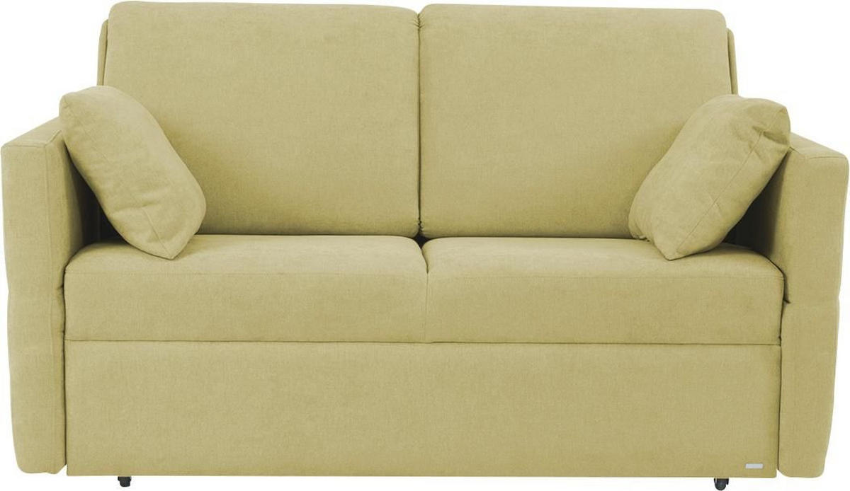 SCHLAFSOFA Chenille Hellgrün  - Schwarz/Hellgrün, KONVENTIONELL, Kunststoff/Textil (150/88/91cm) - Sedda