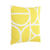 ZIERKISSEN  45/45 cm   - Gelb/Weiß, Design, Textil (45/45cm) - Eglo