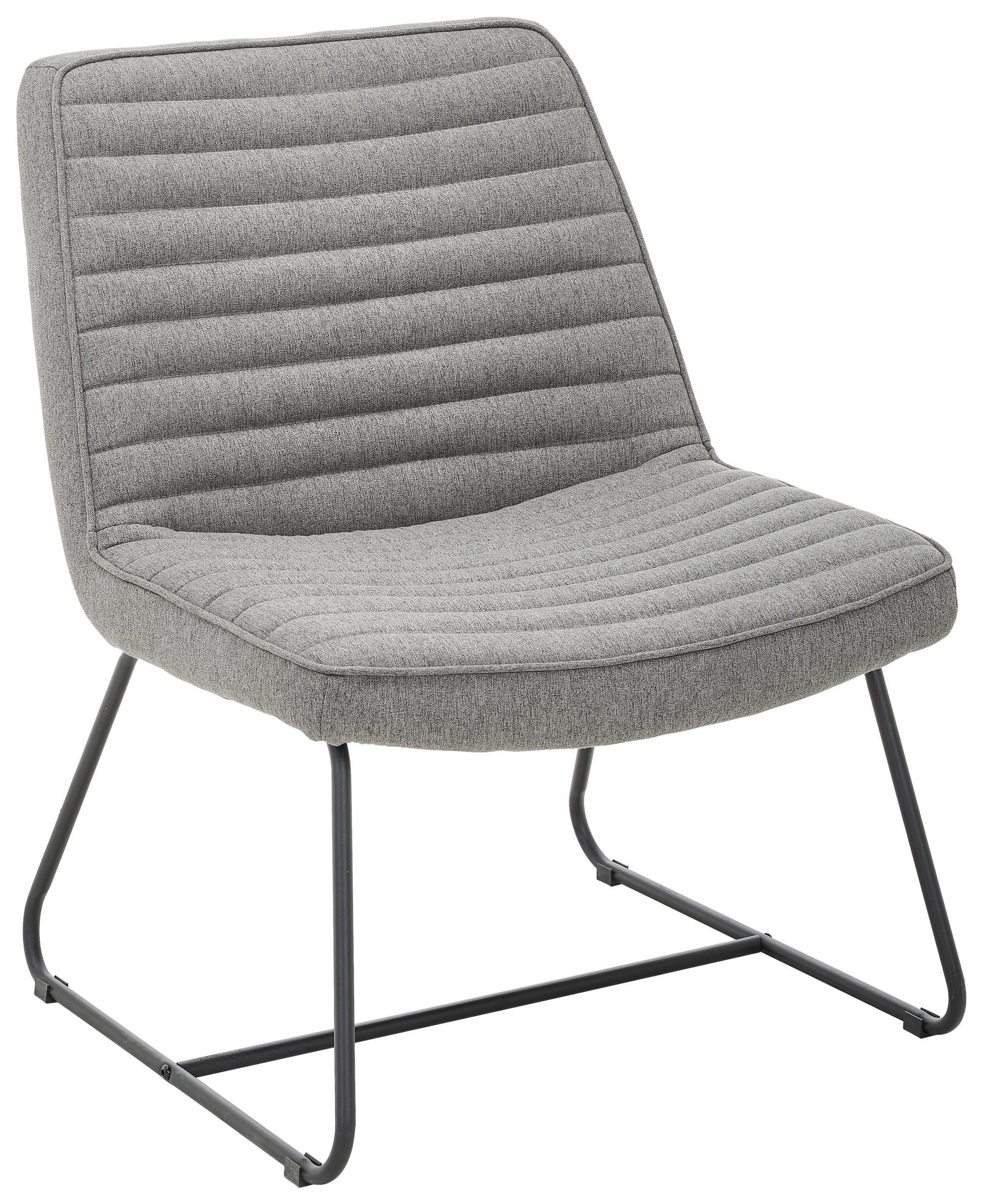 SESSEL Webstoff Grau    - Schwarz/Grau, MODERN, Textil/Metall (66/85/69cm) - P & B
