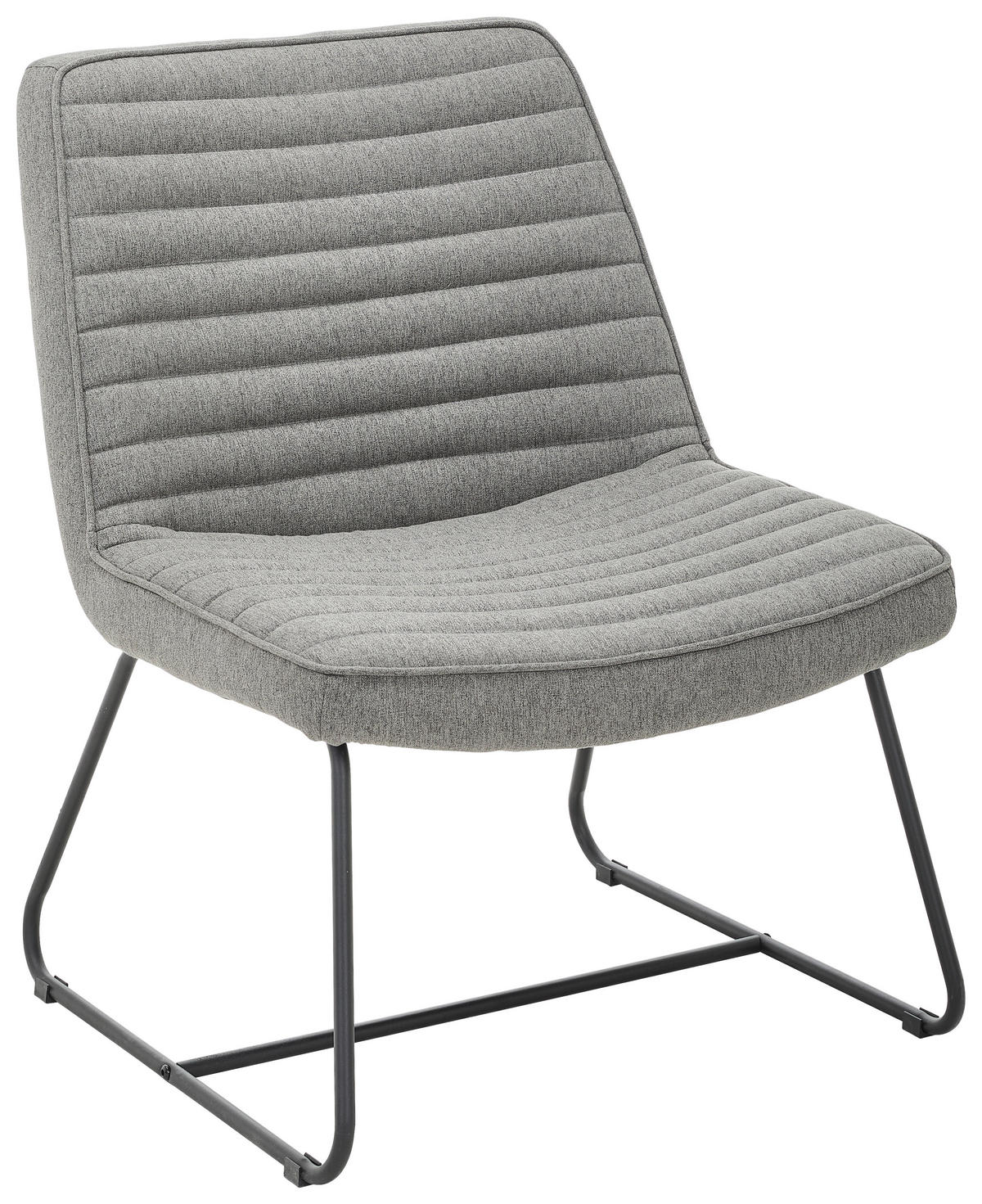 SESSEL Webstoff Grau    - Schwarz/Grau, MODERN, Textil/Metall (66/85/69cm) - P & B