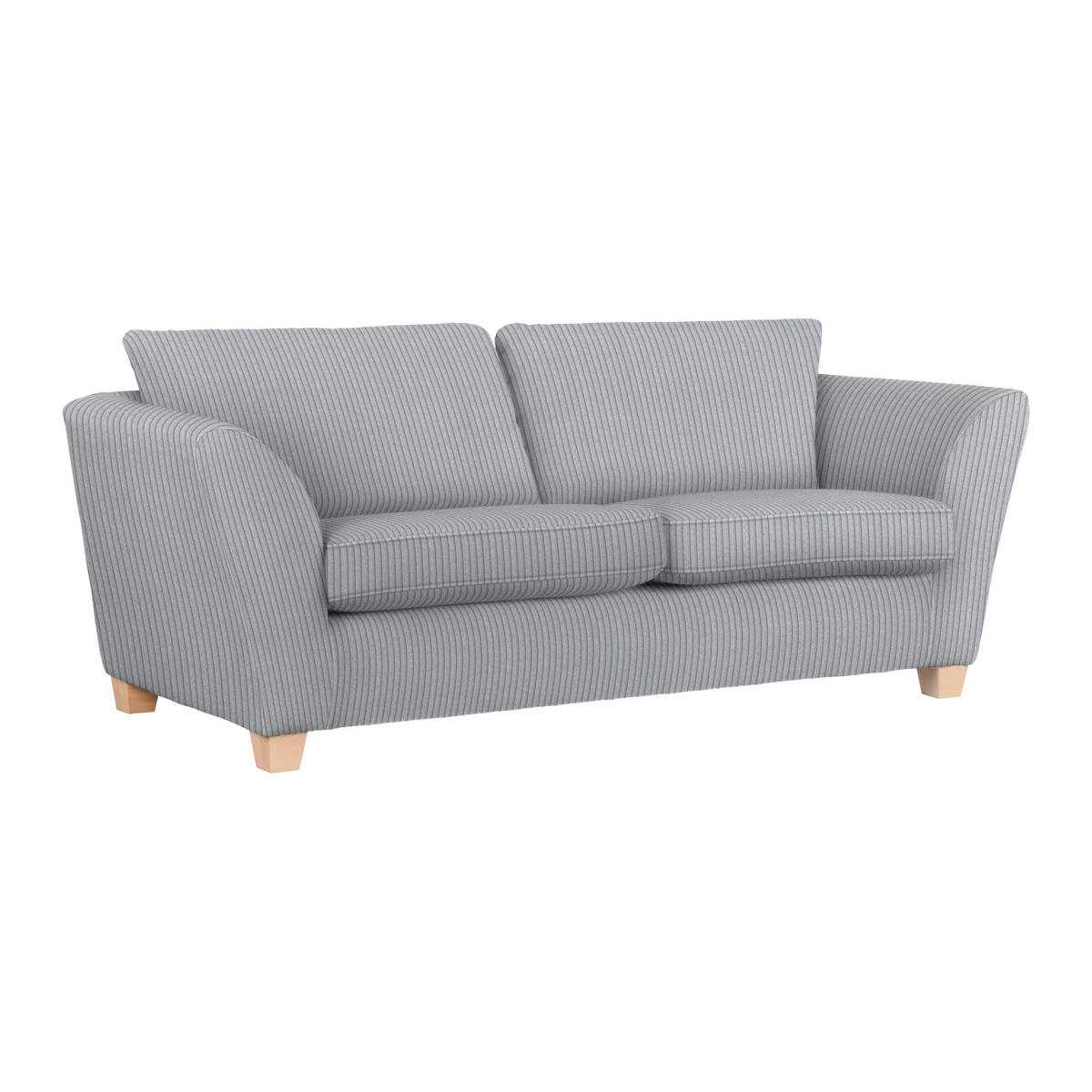 3-SITS SOFFA i manchester ljusgrå  - ljusgrå/naturfärgad, trä/textil (216/70-85/95cm) - MID.YOU