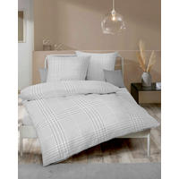 POSTELJNINA Pure 140/200 cm bombažni flanel srebrne barve  - srebrne barve, Konvencionalno, tekstil (140/200cm) - Kaeppel