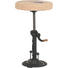 HOCKER in Metall, Textil Beige, Dunkelgrau - Dunkelgrau/Beige, Design, Textil/Metall (35/47-70cm)