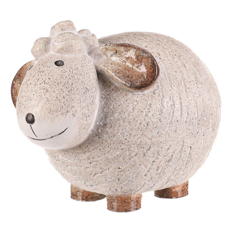 DEKORAČNÉ ZVIERATKO - krémová, Basics, keramika (32/25/24cm)