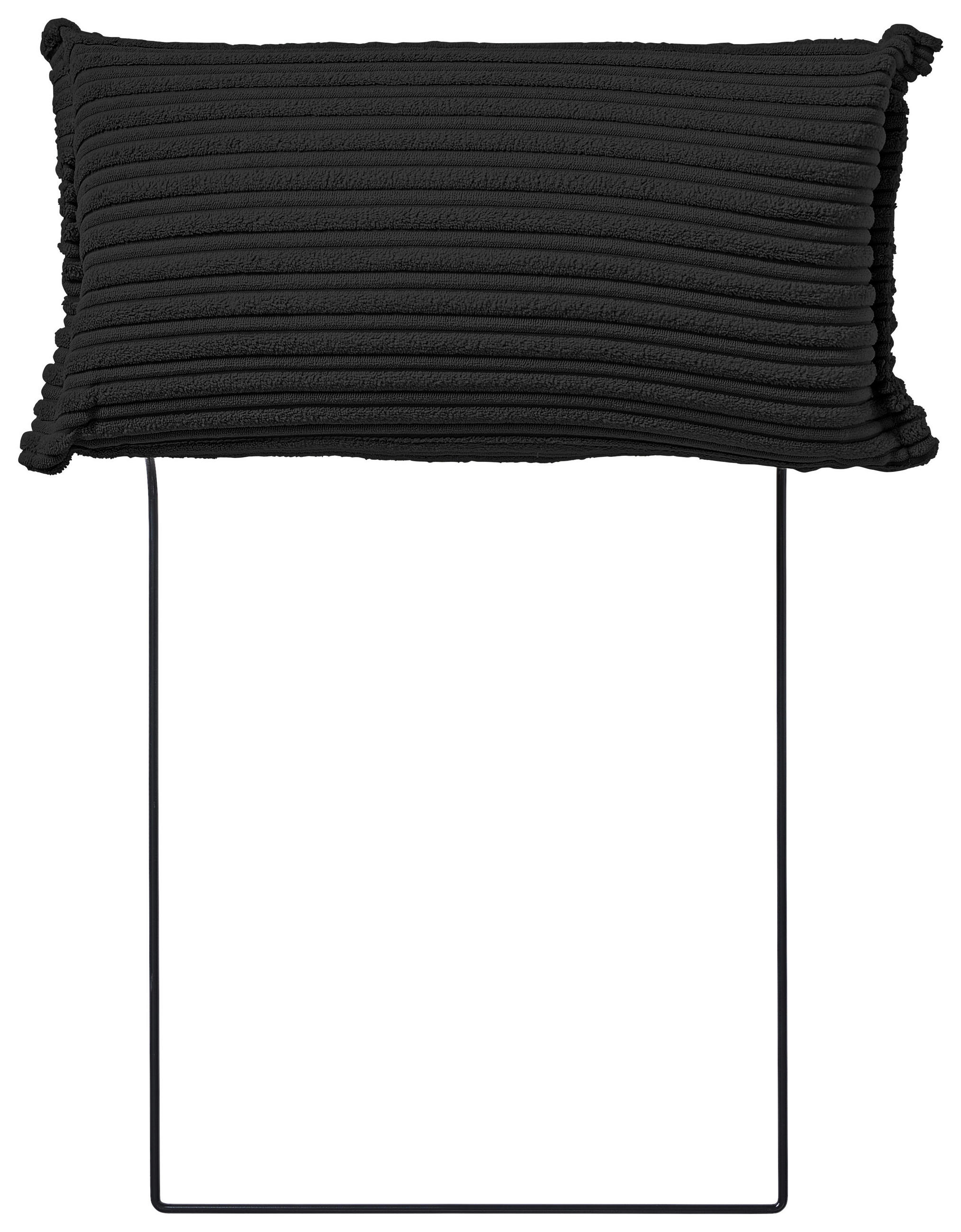 KOPFSTÜTZE in Cord  - Schwarz, KONVENTIONELL, Textil (50/25/15cm) - Carryhome