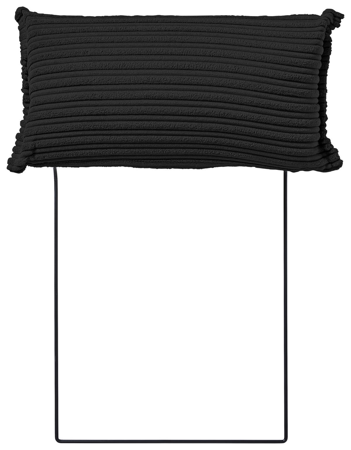 KOPFSTÜTZE in Cord  - Schwarz, KONVENTIONELL, Textil (50/25/15cm) - Carryhome