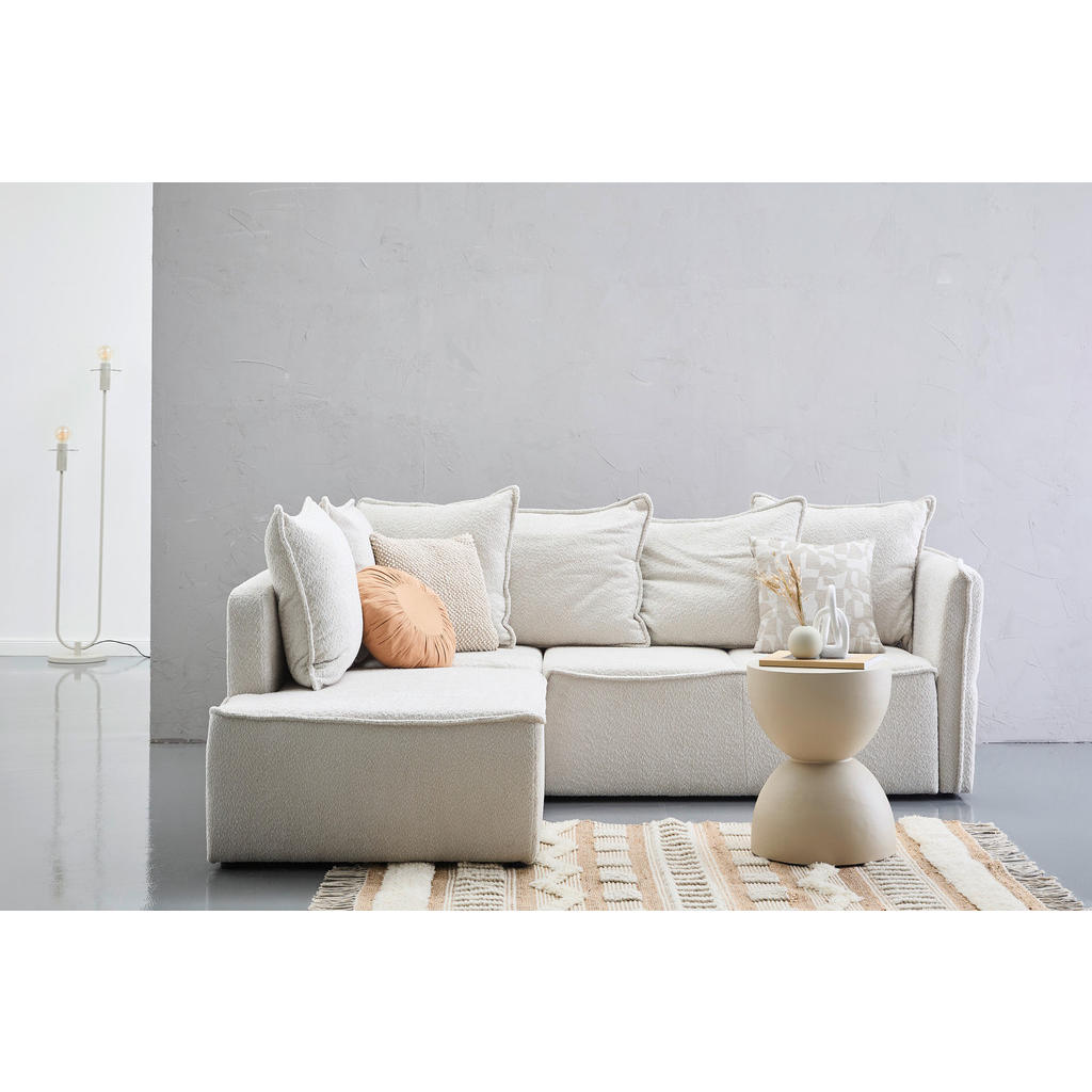 Thumbnail - Carryhome Ecksofa, Beige, Textil, 3-Sitzer, Ottomane links, L-Form, 233x193 cm, seitenverkehrt erhältlich, Rücken echt, ...