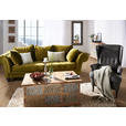 MEGASOFA in Samt Grün  - Dunkelbraun/Grün, Design, Holz/Textil (273/85/110cm) - Ambia Home