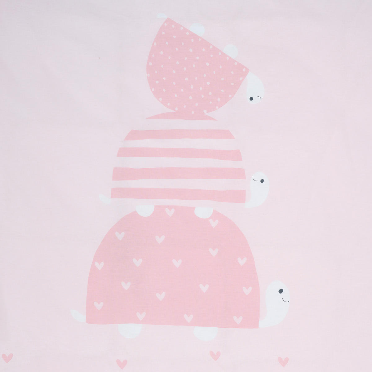 GITTERBETTSET TURTLE FAMILY  - Altrosa/Weiß, Basics, Textil (100/135cm) - Zöllner