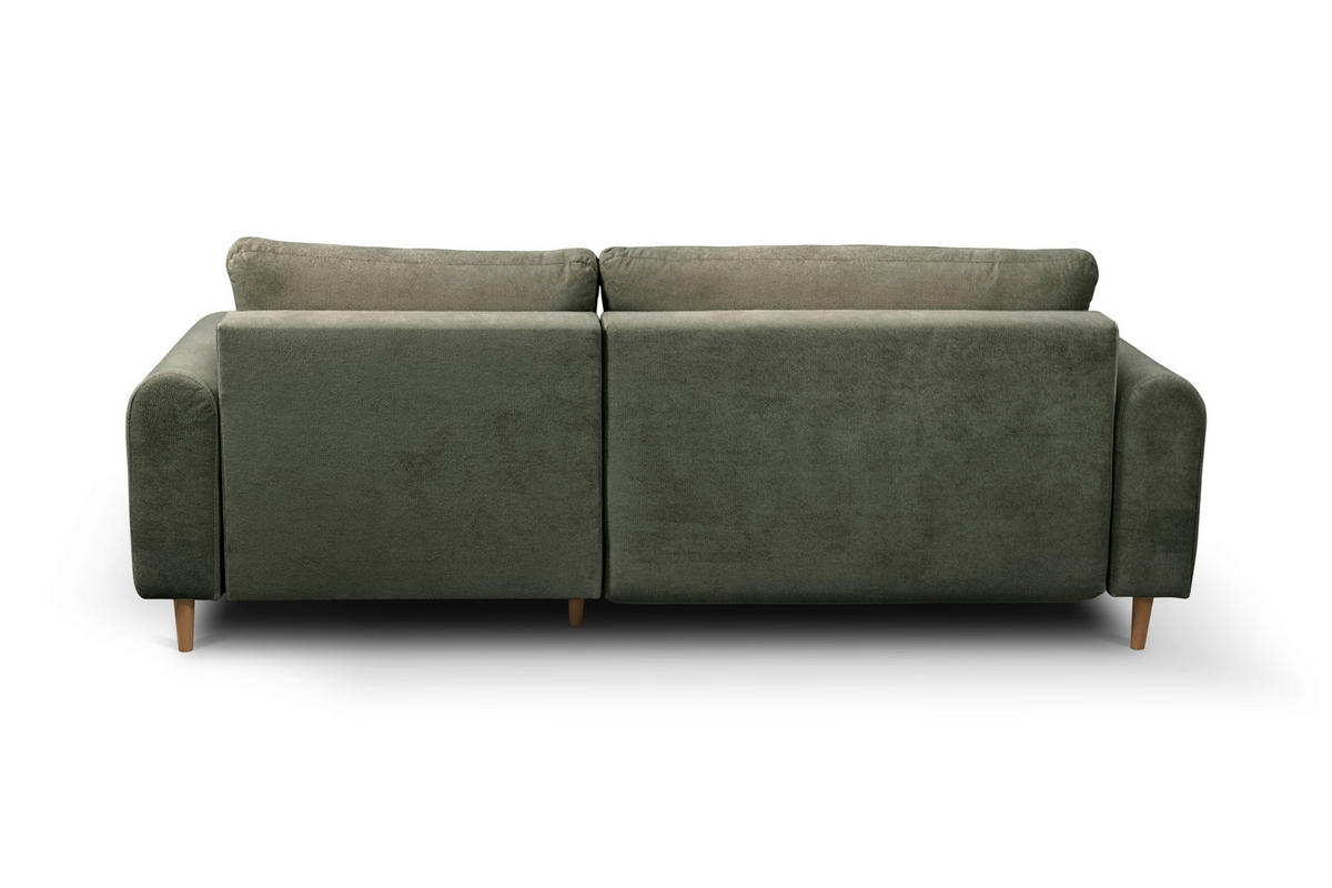 ECKSOFA Struktur Dunkelgrau  - Dunkelgrau/Naturfarben, Design, Holz/Textil (150/230cm) - MID.YOU