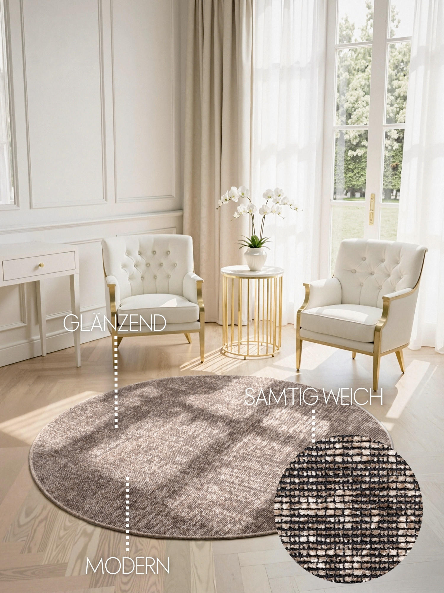 TEPPICH 200 cm Brilliance Beige  - Beige, Basics, Textil (200cm) - Elle Decoration