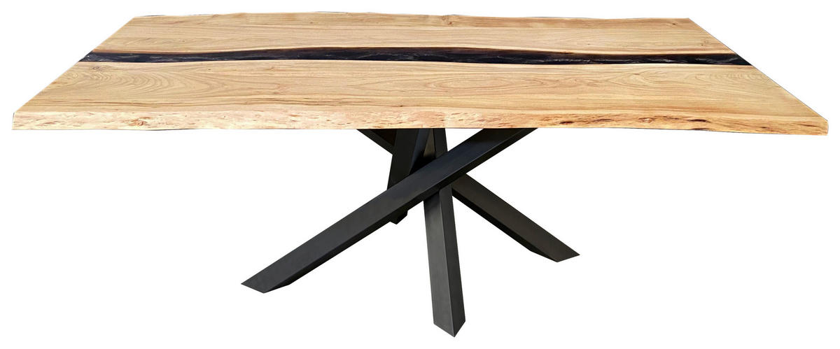 ESSTISCH in Holz 220/100/76 cm  - Schwarz/Akaziefarben, LIFESTYLE, Holz (220/100/76cm) - Landscape