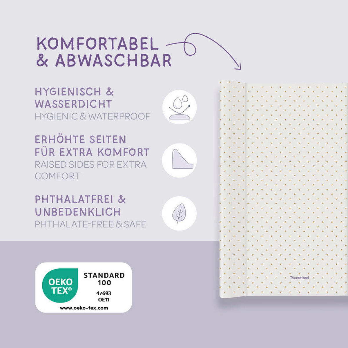 WICKELAUFLAGE Twister beige  - Multicolor, Basics, Kunststoff (50/70/5cm) - Träumeland