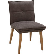STOL, les, tekstil hrast, siva - siva/hrast, Konvencionalno, tekstil/les (54/86/61cm) - Voleo