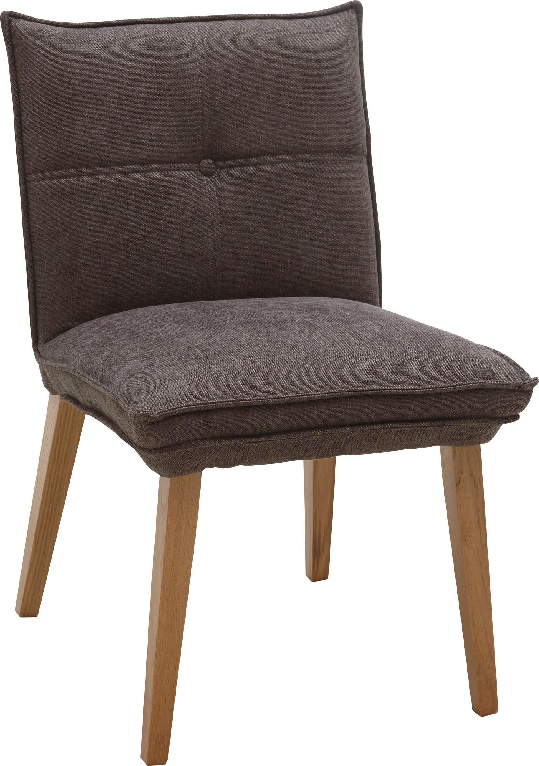 Stuhl in Holz, Textil Grau, Eichefarben