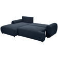 ECKSOFA Dunkelblau Webstoff  - Schwarz/Dunkelblau, MODERN, Kunststoff/Textil (175/265cm) - Carryhome