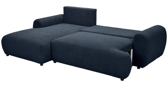 ECKSOFA Dunkelblau Webstoff  - Schwarz/Dunkelblau, MODERN, Kunststoff/Textil (175/265cm) - Carryhome