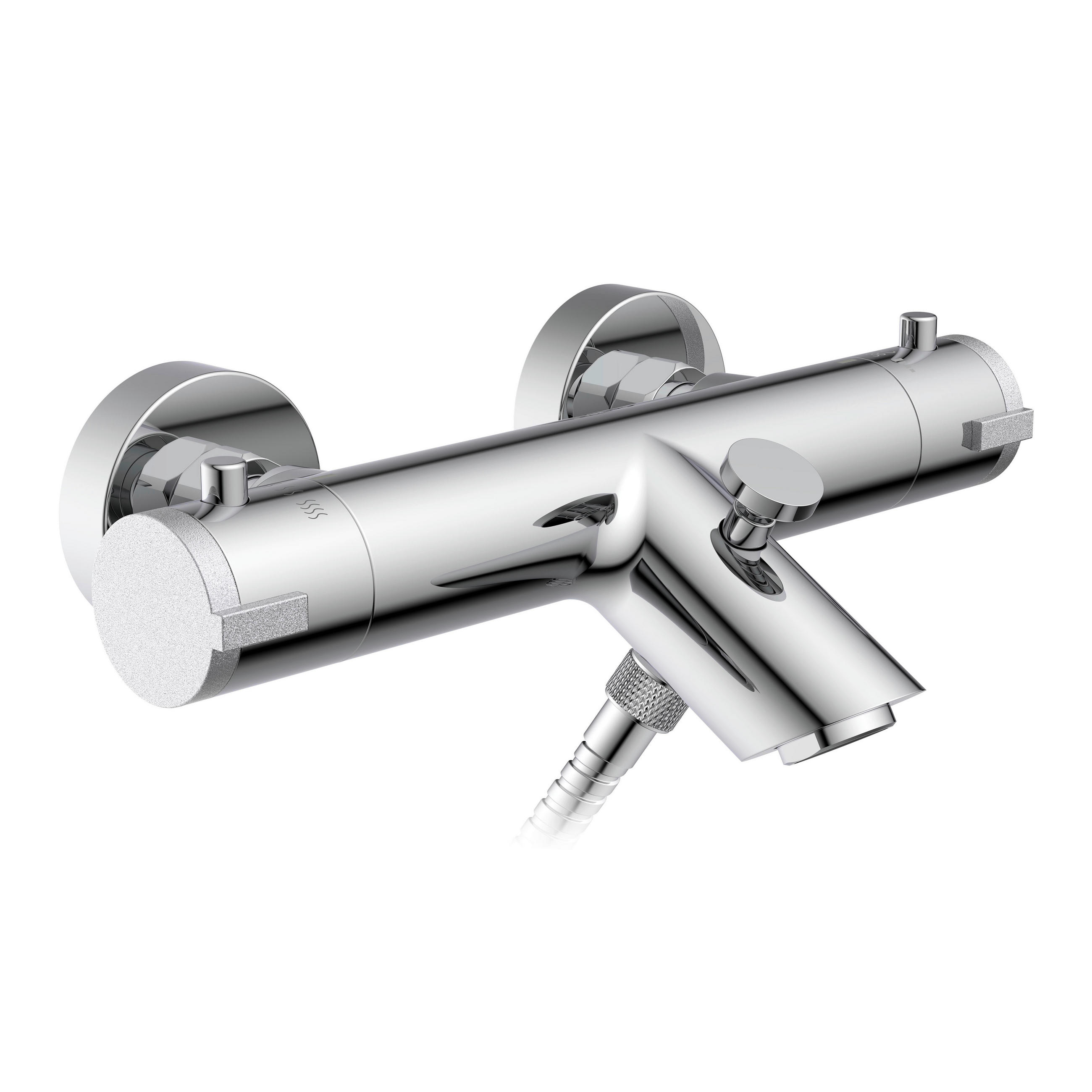 BADEWANNENARMATUR  - Chromfarben, Design, Metall (27,5/4/18cm) - Schütte