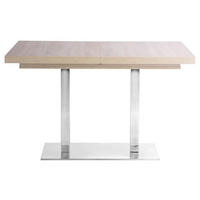 ESSTISCH Sonoma Eiche rechteckig  ausziehbar  - Edelstahlfarben/Sonoma Eiche, Design, Holzwerkstoff/Metall (120-200/80/75cm) - Livetastic