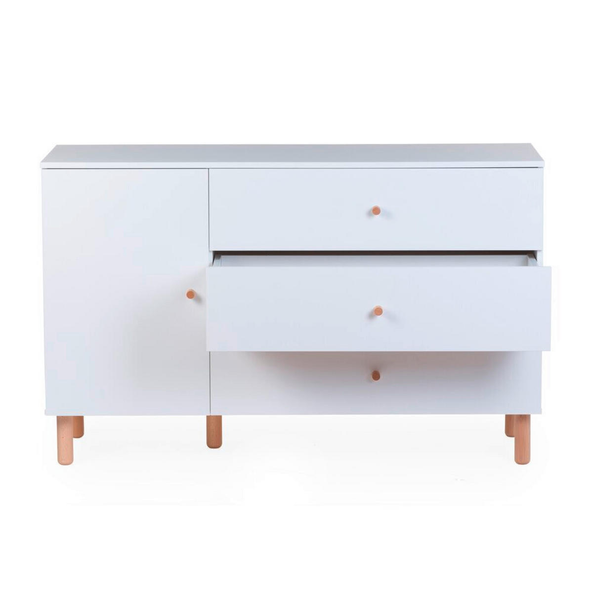 WICKELKOMMODE Wonder White 2023 Weiß  - Weiß/Naturfarben, Design, Holz/Holzwerkstoff (137/93/75cm) - Childhome