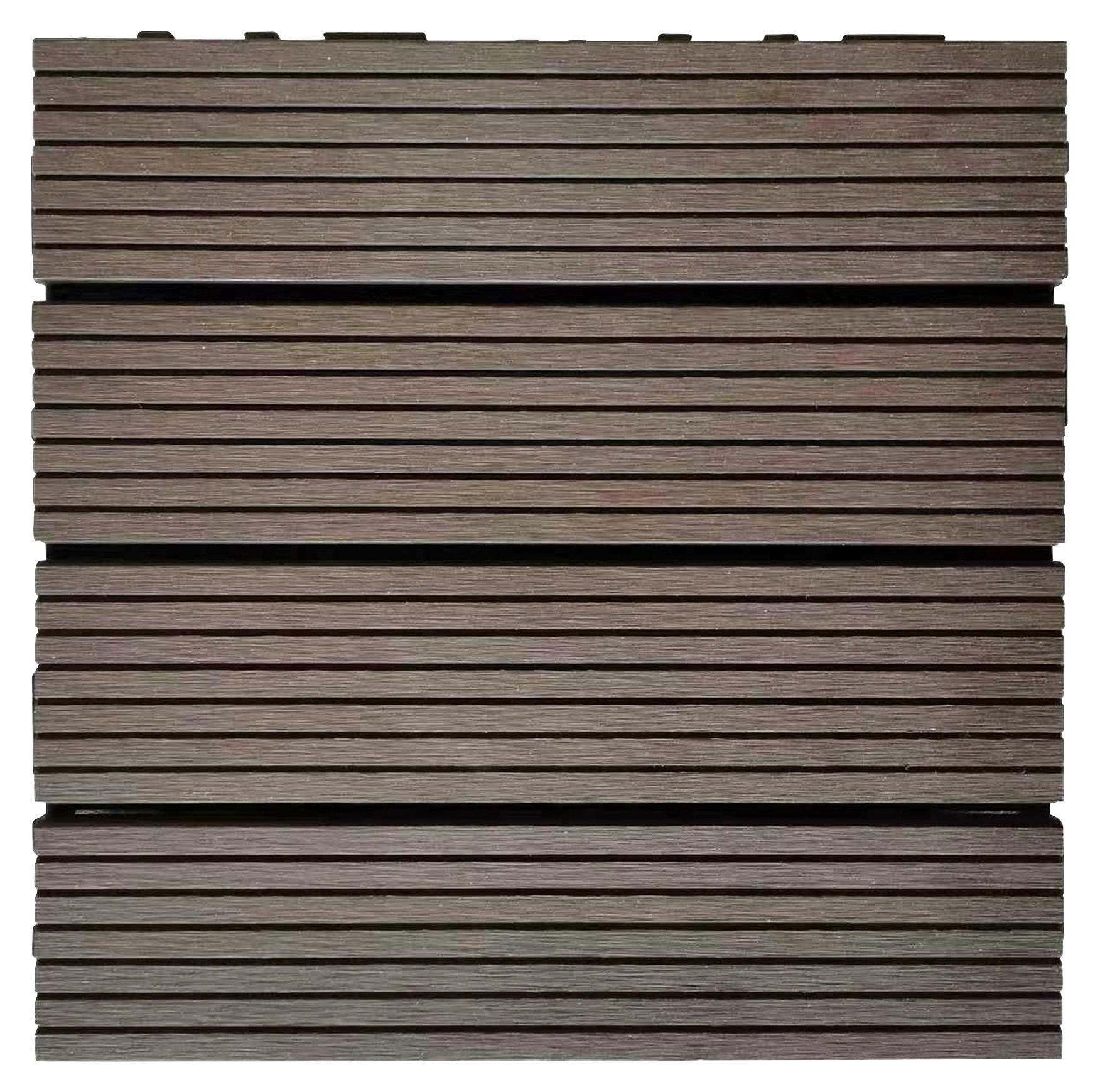 TERRASSENFLIESE WPC MAURICE 30X30CM 11-TLG.  - Cappuccino, KONVENTIONELL, Holzwerkstoff (30/30/2.4cm)