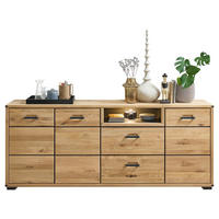 SIDEBOARD Baku  in 219/90/43 cm  - Graphitfarben/Eiche Artisan, Design, Holzwerkstoff/Metall (219/90/43cm) - Livetastic