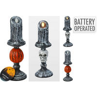 LED GYERTYA  - piros/fehér, Basics, műanyag (26,5cm)