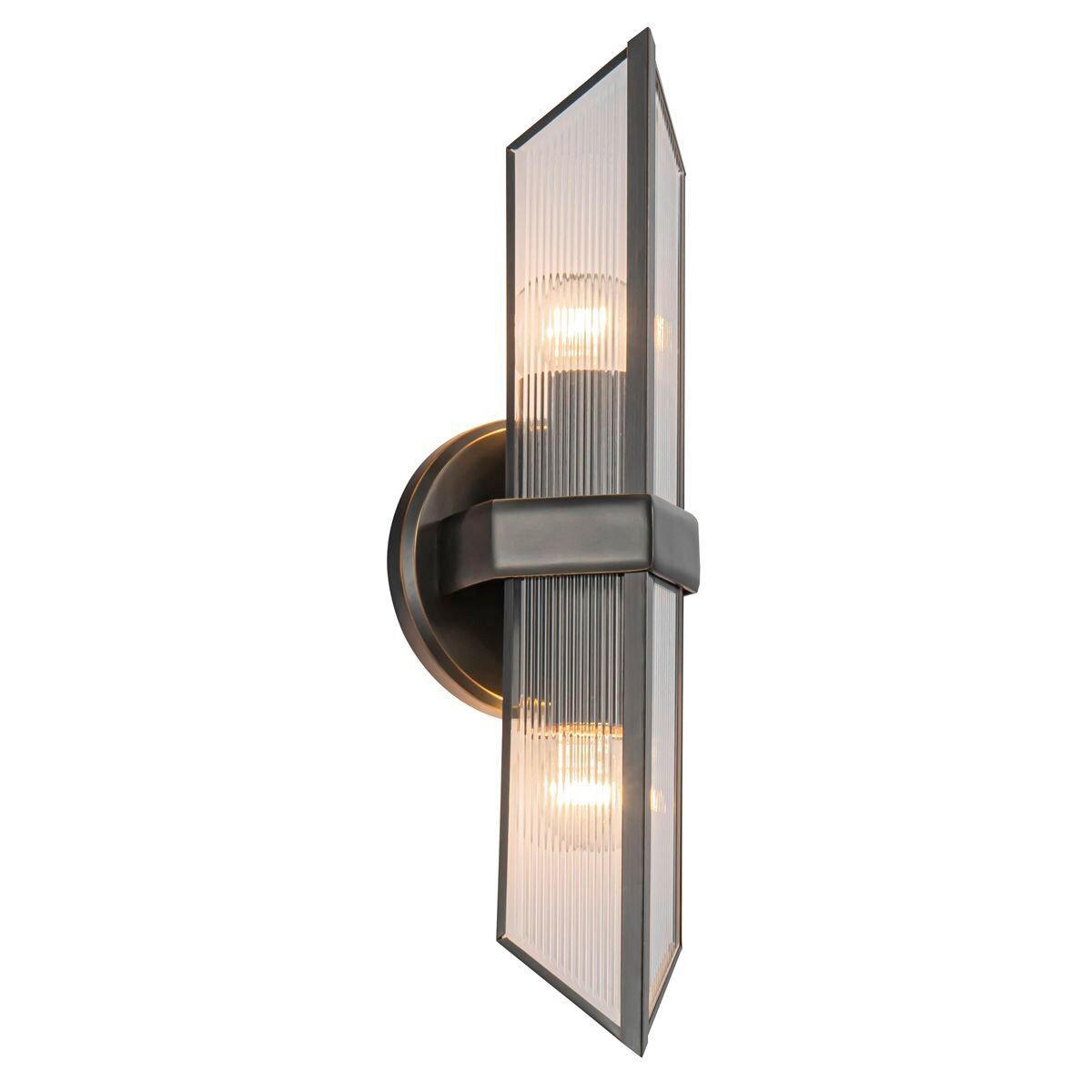 WANDLEUCHTE   - Bronzefarben, KONVENTIONELL, Glas/Metall (38,5/9,5/10,5cm) - Elstead Lighting