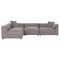 ECKSOFA in Flachgewebe Braun  - Schwarz/Braun, Modern, Kunststoff/Textil (239/317cm) - Carryhome
