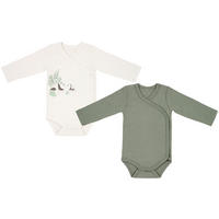 WICKELBODY Playful Pandas  - Naturfarben/Grün, Basics, Textil (74/80null) - Patinio