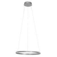 LED-PENDELLEUCHTE Ringlux 60/170 cm   - Edelstahlfarben, Design, Kunststoff/Metall (60/170cm)