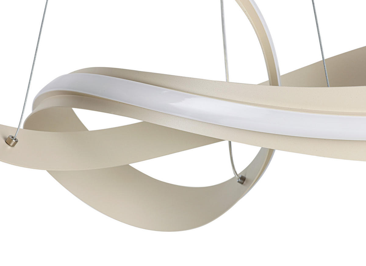 LED-HÄNGELEUCHTE 52/52/120 cm  - Sandfarben, Design, Kunststoff/Metall (52/52/120cm) - Novel