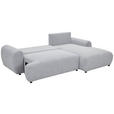 ECKSOFA in Webstoff Grau  - Schwarz/Grau, MODERN, Kunststoff/Textil (265/175cm) - Carryhome