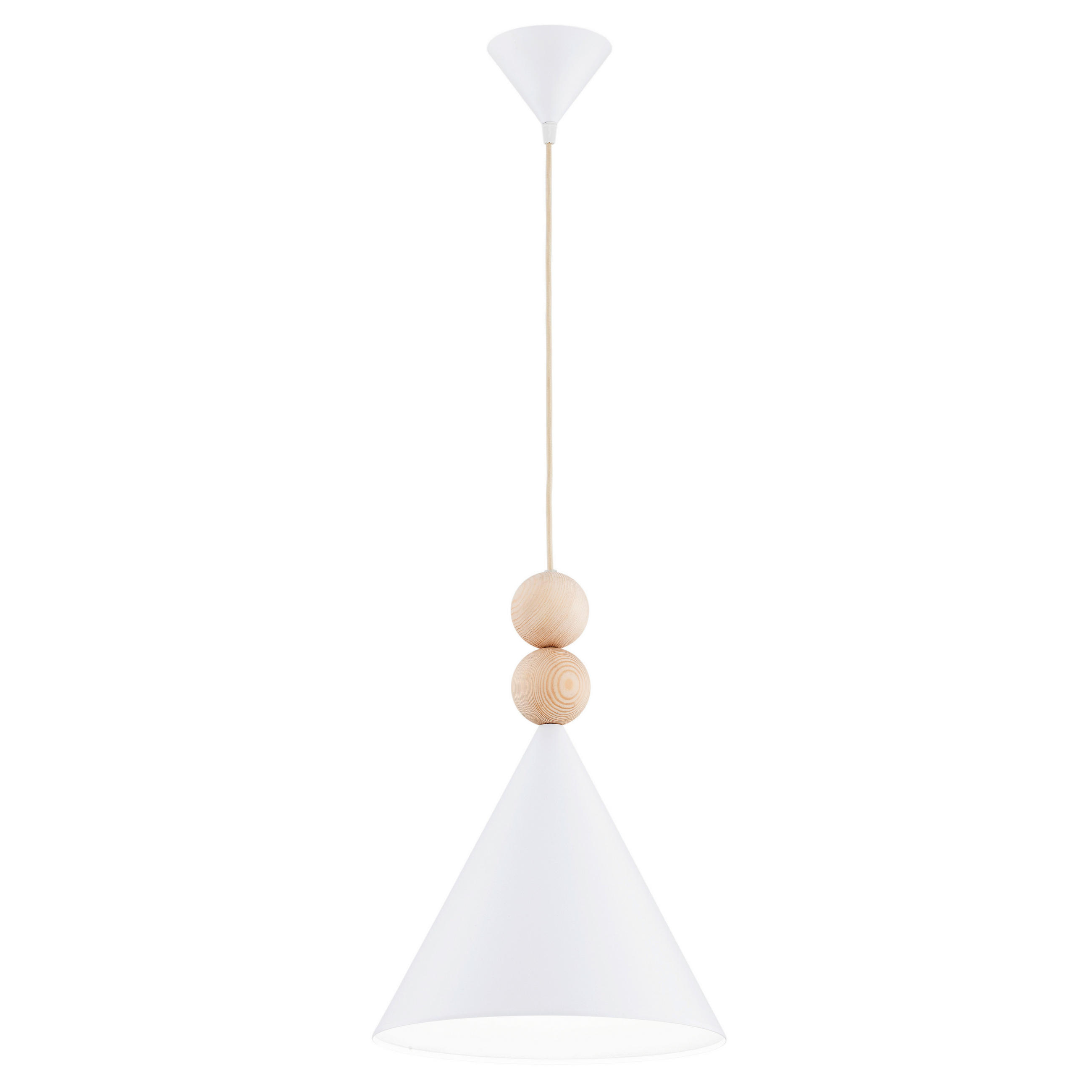 HÄNGELEUCHTE KEGEL 32/32/158 cm   - Weiß, Basics, Metall (32/32/158cm)