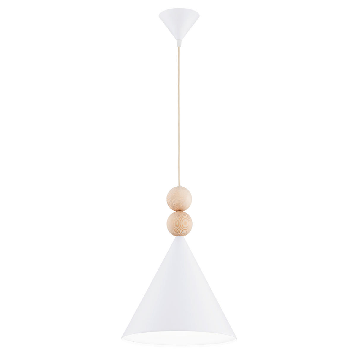 HÄNGELEUCHTE KEGEL 32/32/158 cm   - Weiß, Basics, Metall (32/32/158cm)