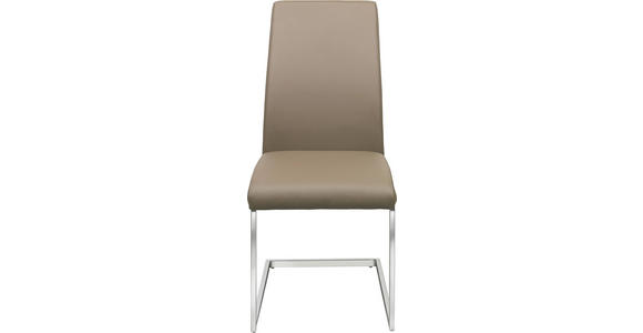 SCHWINGSTUHL in Metall, Textil Braun, Chromfarben - Chromfarben/Braun, Design, Textil/Metall (45/96/58,5cm) - Xora