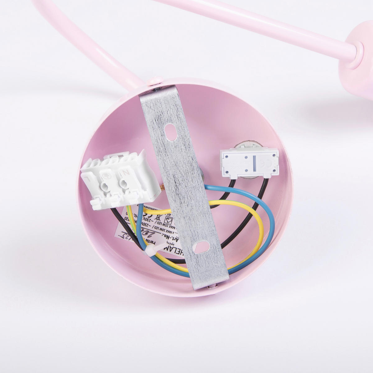 KINDERWANDLEUCHTE Oxford 20/20/24 cm  - Hellrosa, Design, Metall (20/20/24cm)