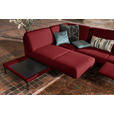 ECKSOFA in Flachgewebe, Struktur Rot  - Anthrazit/Rot, Design, Textil/Metall (230/254cm) - Ambiente