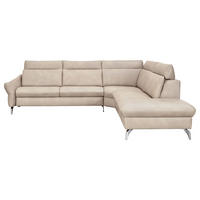 ECKSOFA in Echtleder Creme  - Creme, Design, Leder/Metall (294/242cm) - Himolla Komfortklass