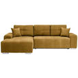 ECKSOFA Gelb Webstoff  - Gelb/Silberfarben, Design, Kunststoff/Textil (194/280cm) - Carryhome