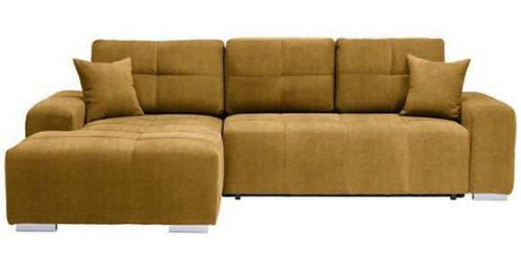 ECKSOFA in Webstoff Gelb  - Gelb/Silberfarben, Design, Kunststoff/Textil (194/280cm) - Carryhome