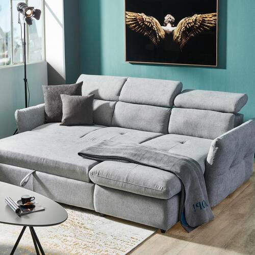 ECKSOFA in Mikrofaser Braun  172/240 cm  - Schwarz/Braun, Design, Kunststoff/Textil (172/240cm) - Stylife