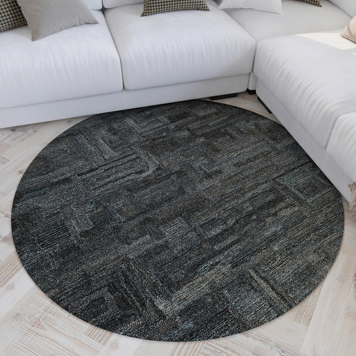 WEBTEPPICH 200 cm Hamptons Fortytwo Dunkelgrau  - Dunkelgrau, KONVENTIONELL, Textil (200cm) - WECON HOME