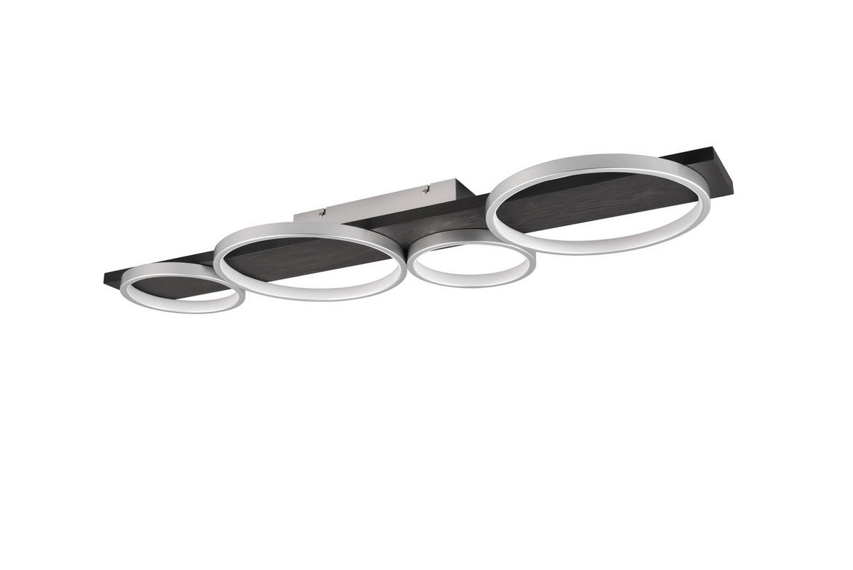 LED-DECKENLEUCHTE    100/7,5/34,5 cm  - Titanfarben/Schwarz, Design, Holz/Metall (100/7,5/34,5cm) - Trio Leuchten