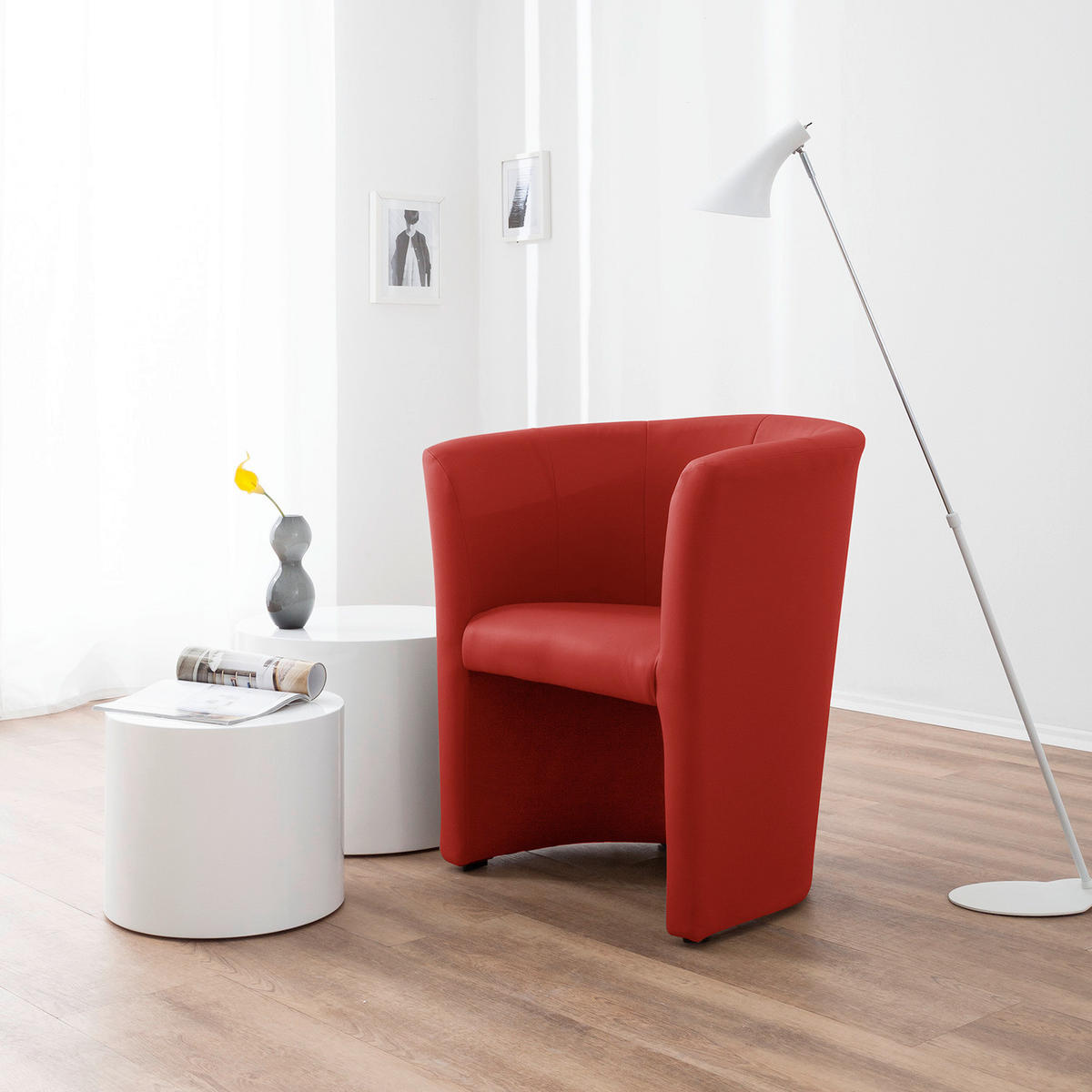 COCKTAILSESSEL - Rot/Schwarz, Design, Kunststoff/Textil (66/75/56cm) - Livetastic