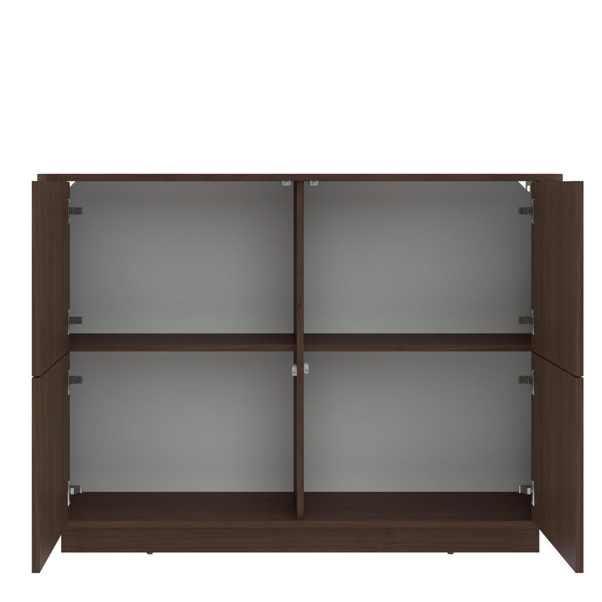KOMMODE Sand Minimal, 124,4/89,5/40 cm,  - Walnussfarben, Design, Holzwerkstoff (124,4/89,5/40cm) - MID.YOU