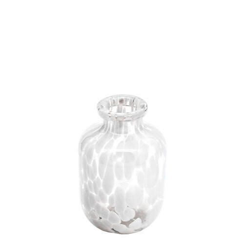 VÁZA 15 cm  - fehér, Basics, Üveg (10/15cm) - Ambia Home