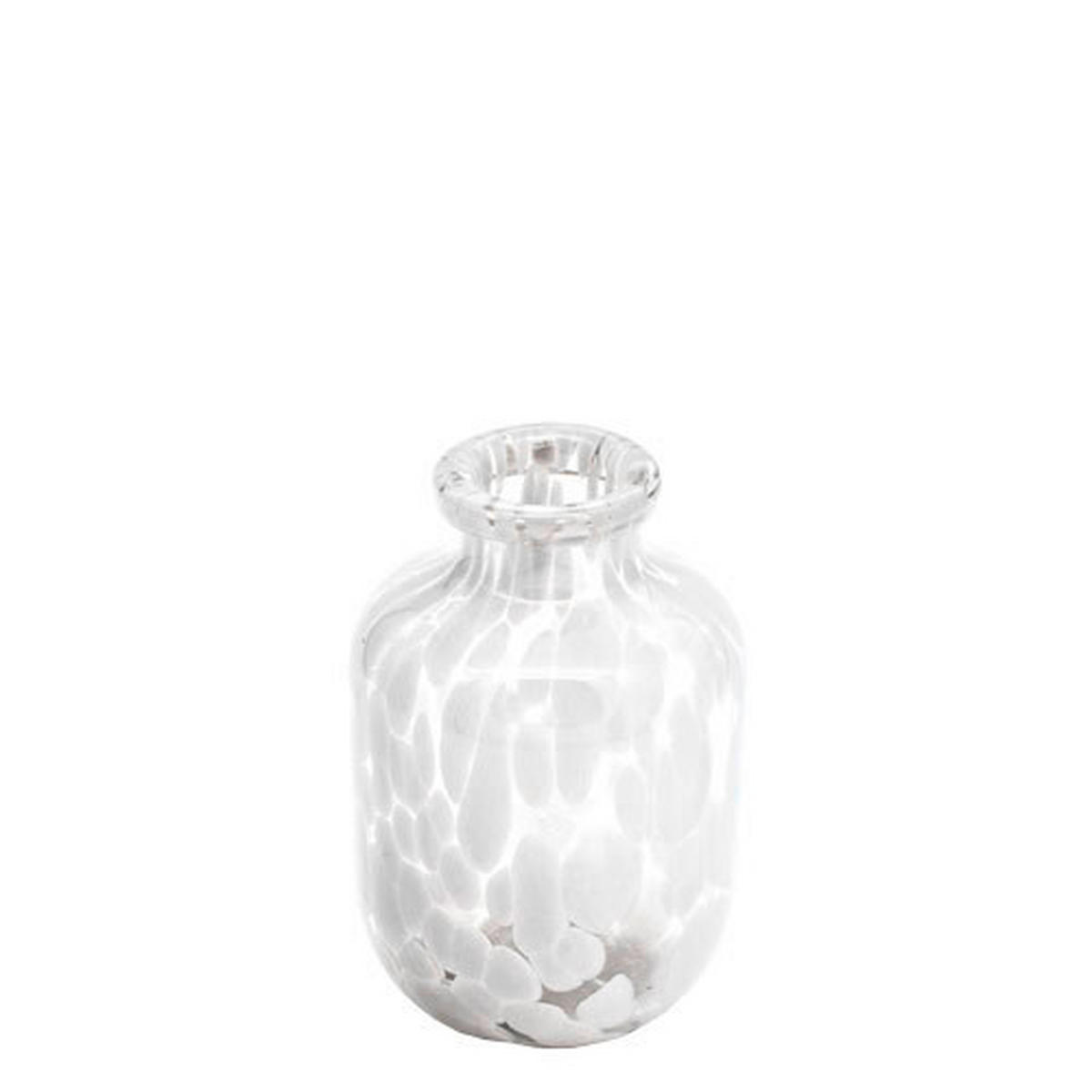 VÁZA 15 cm  - fehér, Basics, Üveg (10/15cm) - Ambia Home
