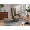 SESSEL in Echtleder Grau  - Schwarz/Grau, Konventionell, Leder/Metall (74/112/82cm) - Sit & More