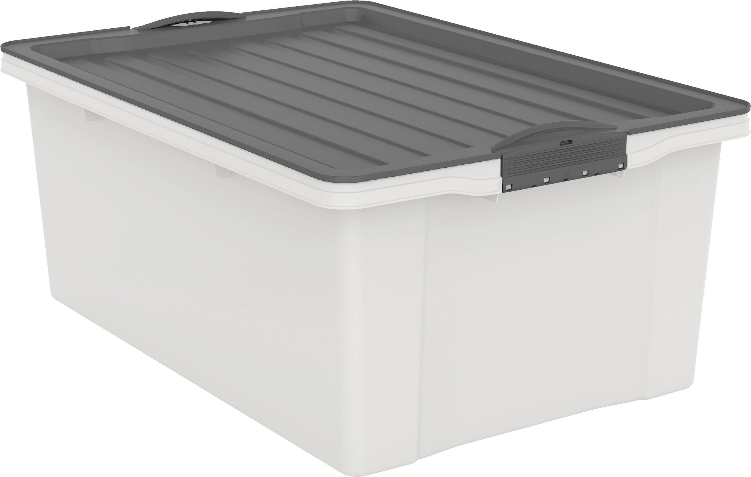 BOX MIT DECKEL     - Anthrazit, Basics, Kunststoff (40/25/57cm) - Rotho